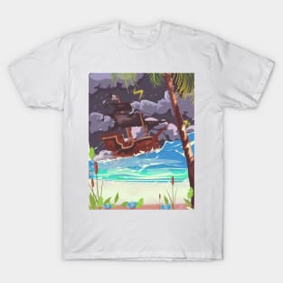 Pirate Ship in a Storm T-Shirt